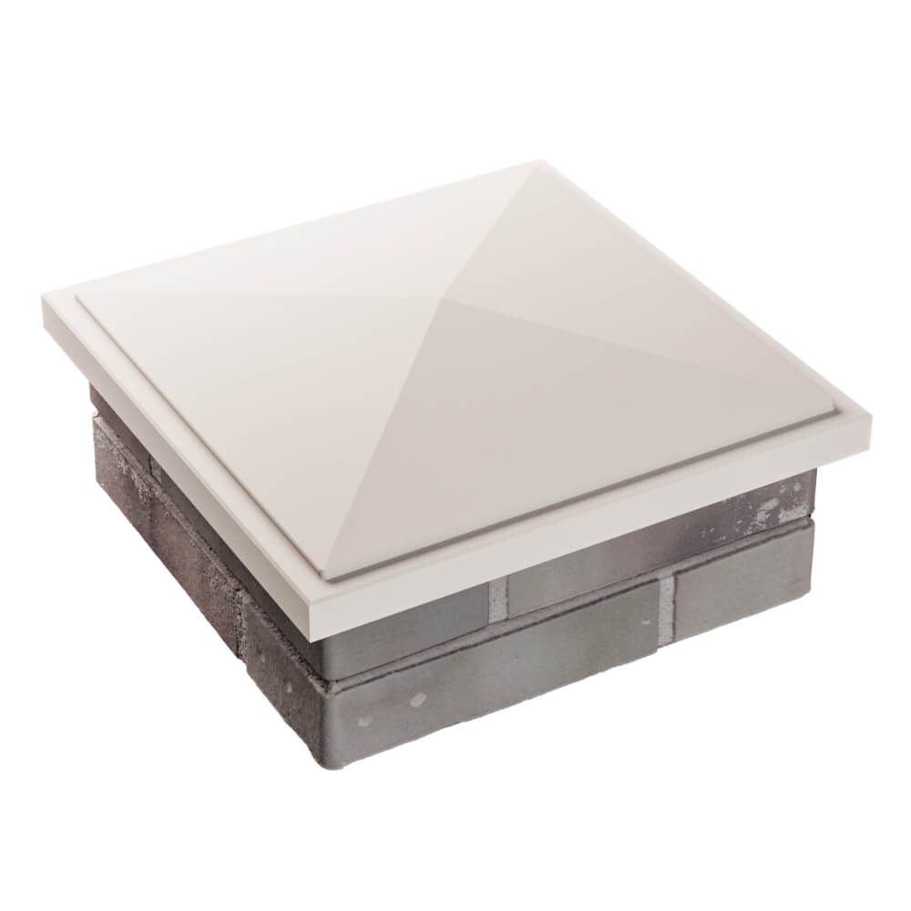 Колпак Zking БонаМоно Бежевый на столб 1.5х1.5 кирпича (385х385, 400х400мм) в Гулькевичах фото