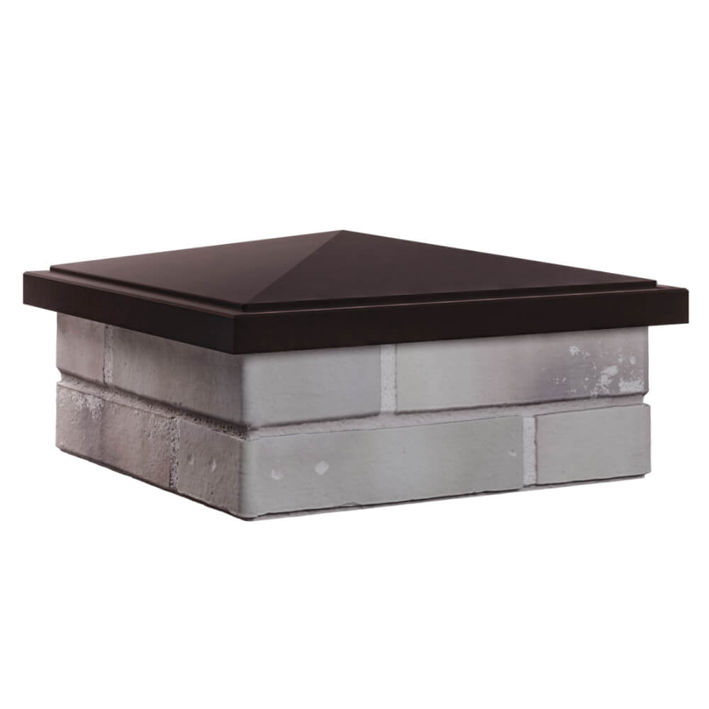 Колпак Zking БонаМоно Коричневый на столб 1.5х1.5 кирпича (385х385, 400х400мм) в Гулькевичах фото