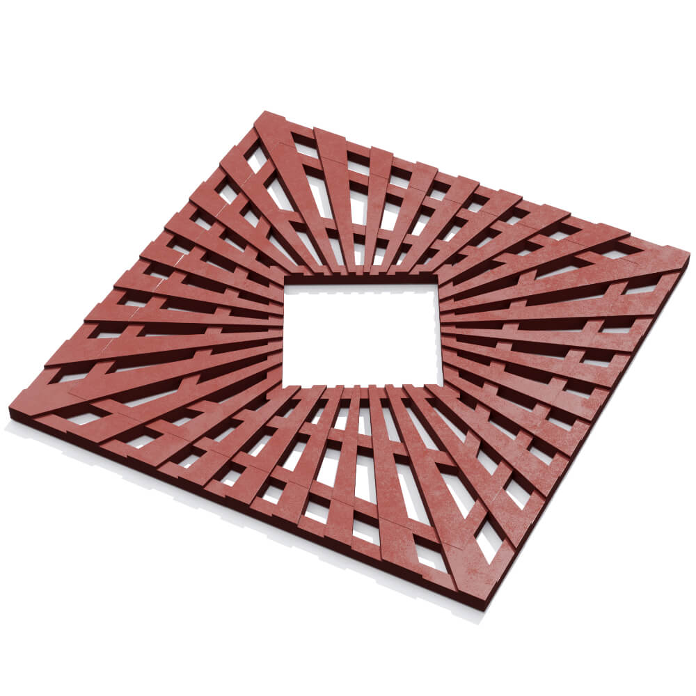 Приствольная решетка для дерева ZKING ATMOSPHERE 1.2х1.2м Красная в Гулькевичах фото