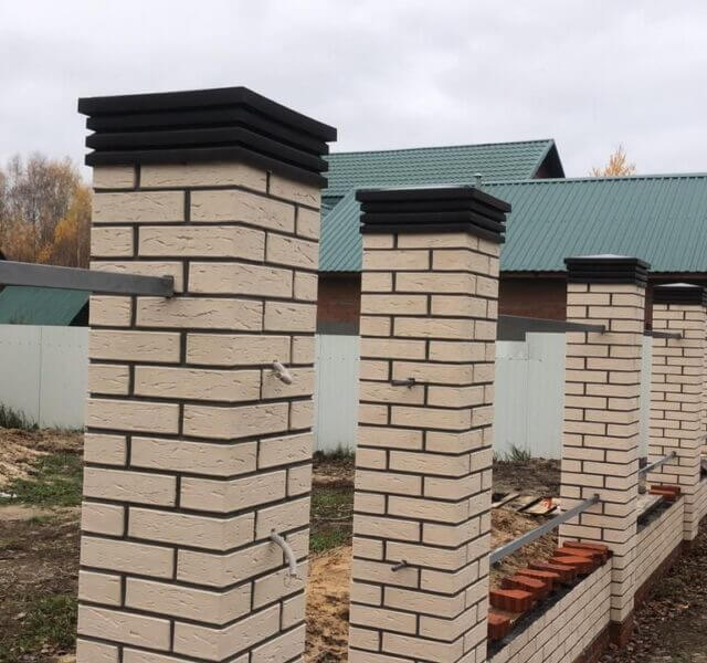 Колпак Zking Бона ХайТек Коричневый на столб 1.5х1.5 кирпича (385х385мм) в Гулькевичах фото