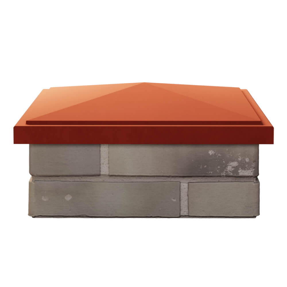 Колпак Zking БонаМоно Красный на столб 1.5х1.5 кирпича (385х385, 400х400мм) Гулькевичи фото