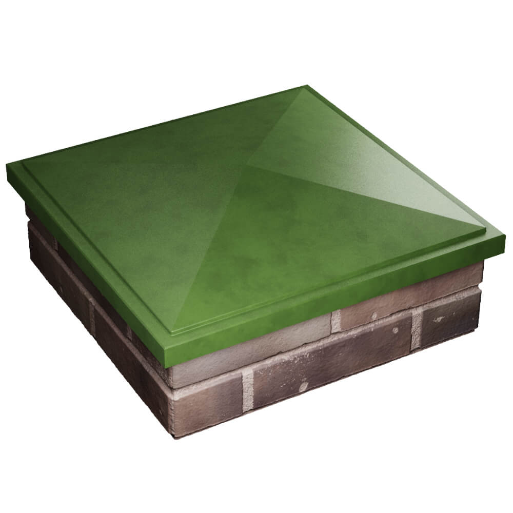 Колпак Zking БонаМоно Зеленый на столб 2х2 кирпича (515х515, 530х530мм) в Гулькевичах фото