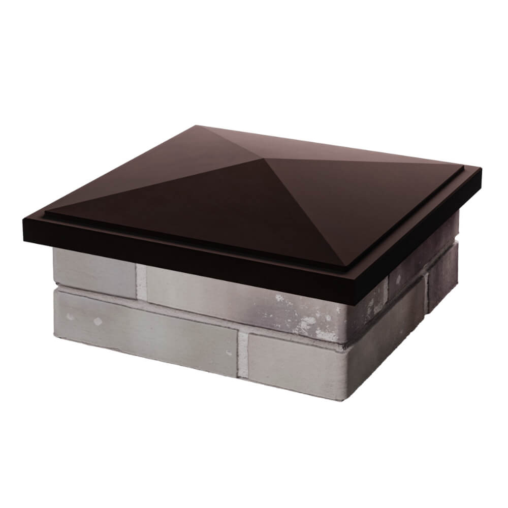 Колпак Zking БонаМоно Коричневый на столб 1.5х1.5 кирпича (385х385, 400х400мм) в Гулькевичах фото