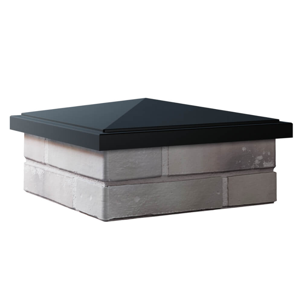 Колпак Zking БонаМоно Черный на столб 1.5х1.5 кирпича (385х385, 400х400мм) в Гулькевичах фото