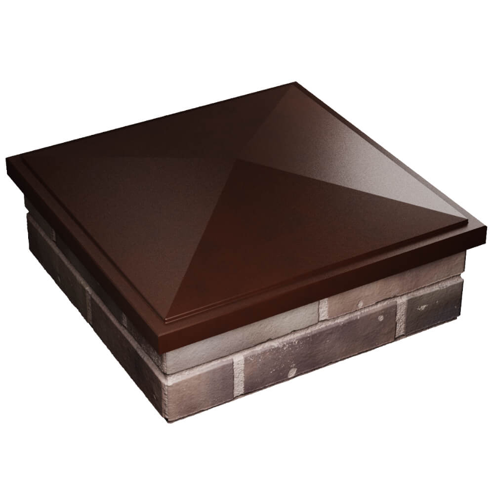 Колпак Zking БонаМоно Коричневый на столб 2х2 кирпича (515х515, 530х530мм) в Гулькевичах фото