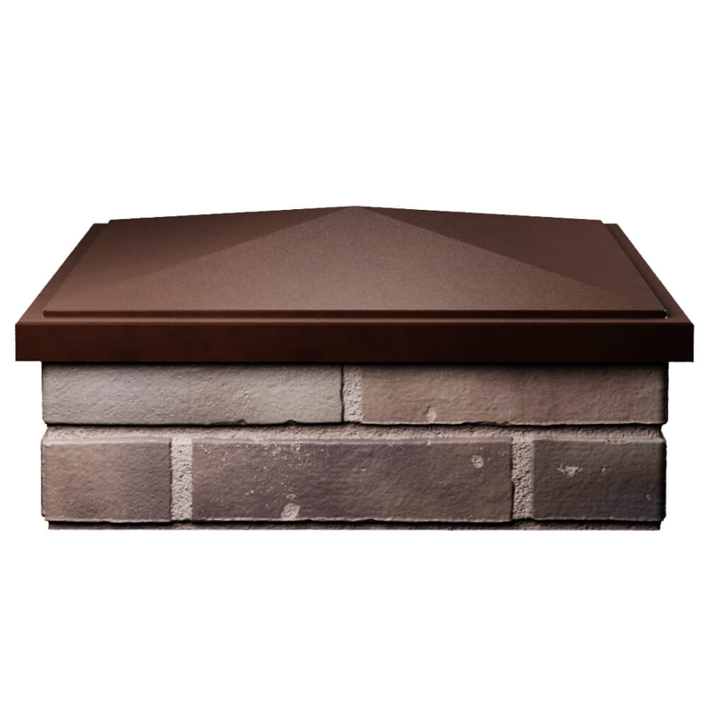 Колпак Zking БонаМоно Коричневый на столб 2х2 кирпича (515х515, 530х530мм) Гулькевичи фото