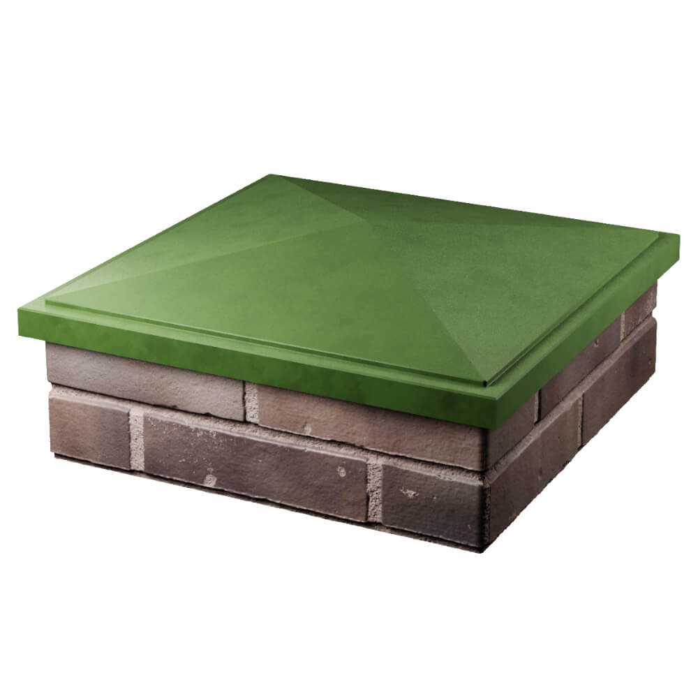 Колпак Zking БонаМоно Зеленый на столб 2х2 кирпича (515х515, 530х530мм) в Гулькевичах фото