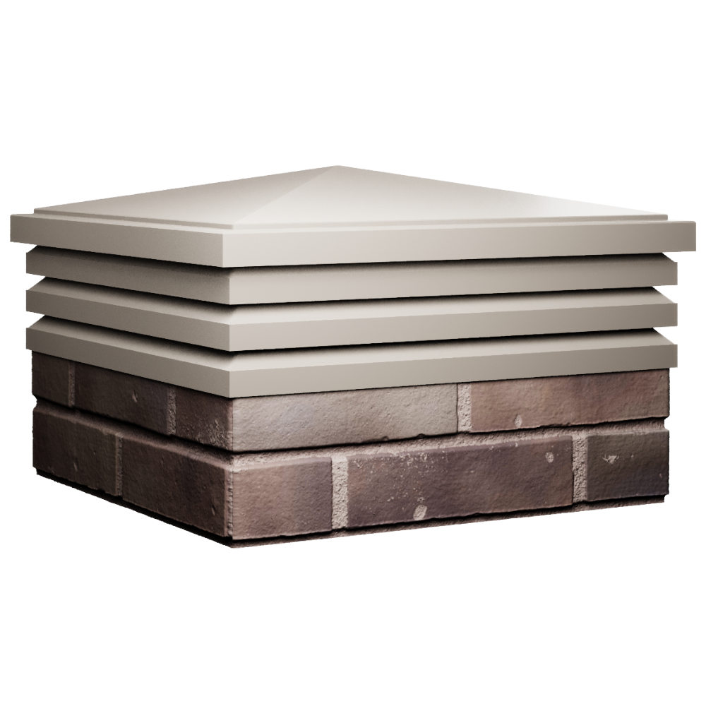 Колпак Zking Бона ХайТек Бежевый на столб 2х2 кирпича (513х513мм) в Гулькевичах фото