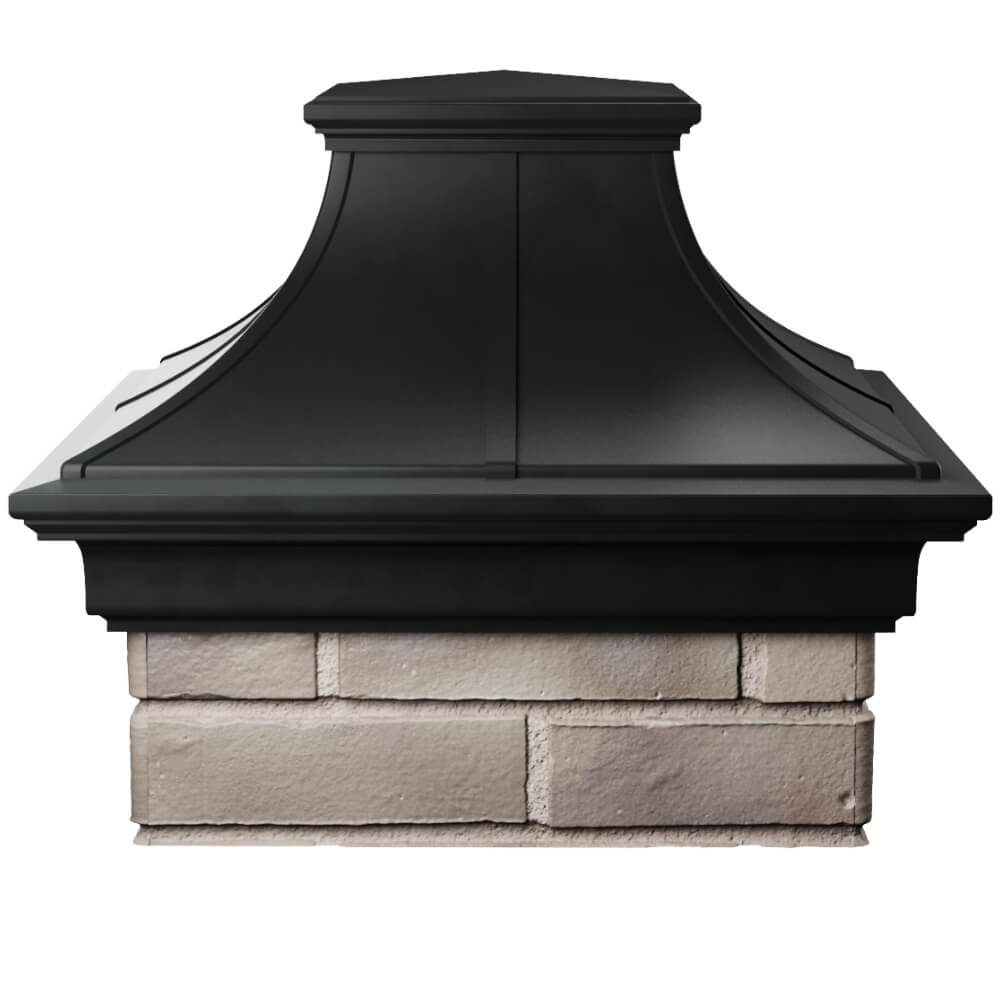 Колпак Zking Монблан Премиум Черный на столб 1.5х1.5 кирпича (385х385мм) Гулькевичи фото
