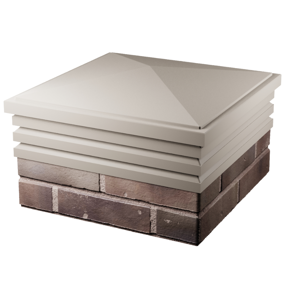 Колпак Zking Бона ХайТек Бежевый на столб 2х2 кирпича (513х513мм) в Гулькевичах фото