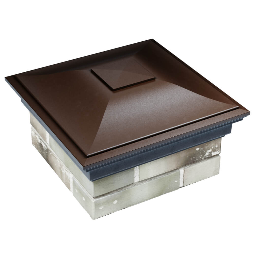 Колпак Zking Монблан Коричневый на столб 1.5х1.5 кирпича (385х385мм) в Гулькевичах фото