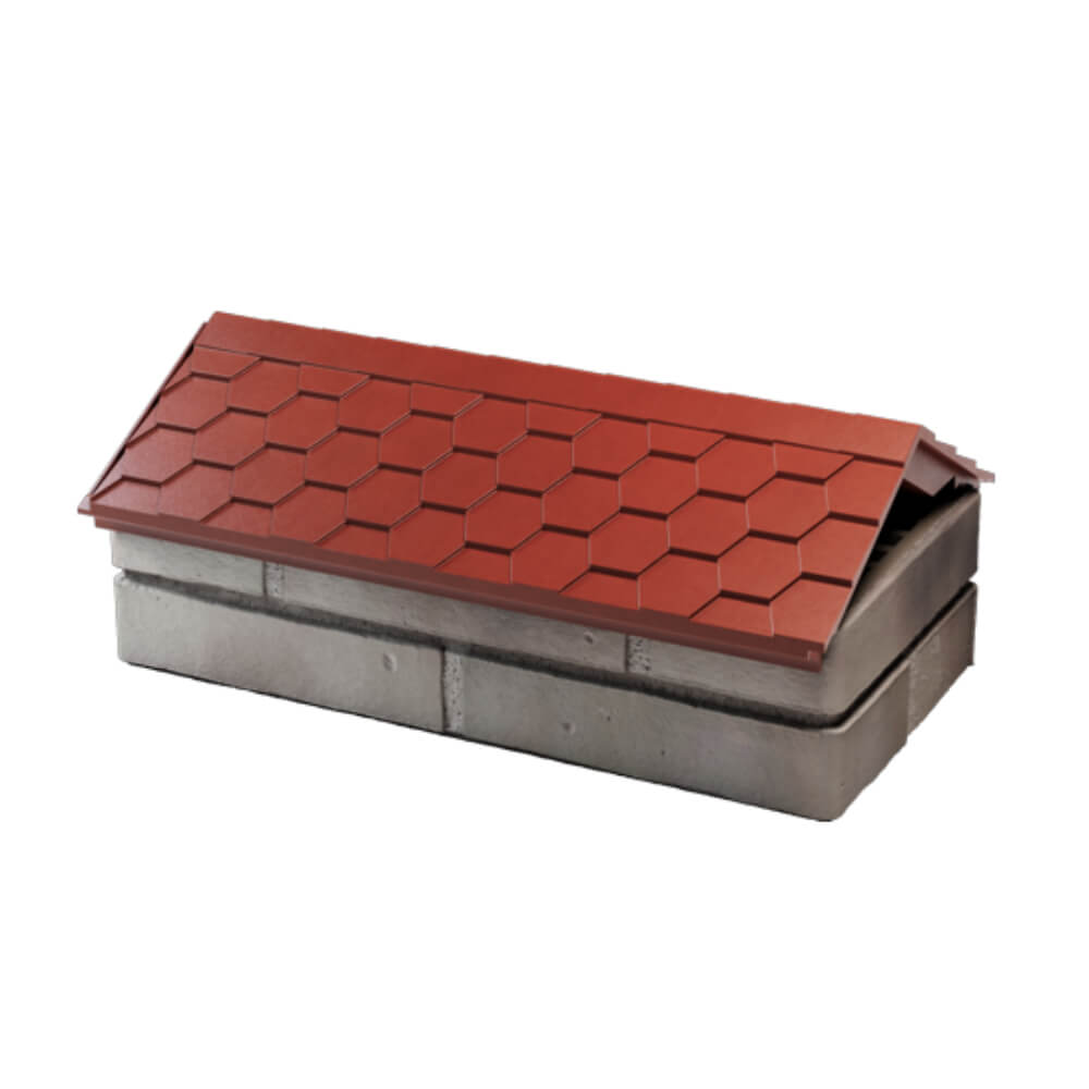 Парапет Zking Эверест Красный с посадкой на 1 кирпич (200/225/255мм) в Гулькевичах фото