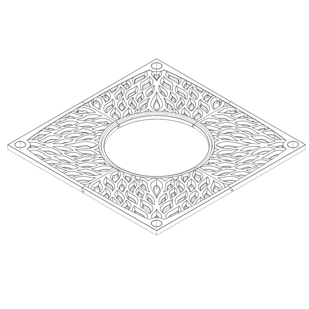 Приствольная решетка для дерева ZKING CRUST 2х2м Черная в Гулькевичах фото