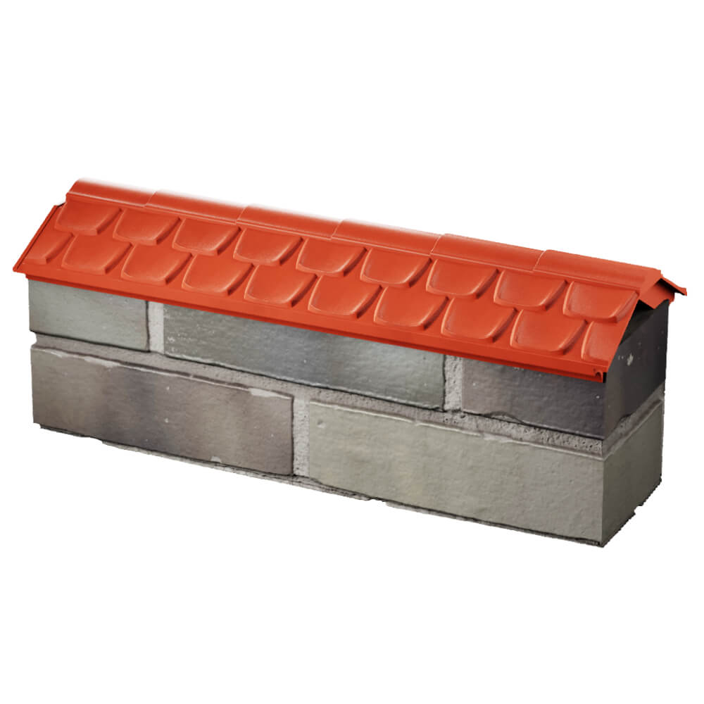 Парапет Zking Эльбрус Красный с посадкой на 0.5 кирпича (130мм) в Гулькевичах фото