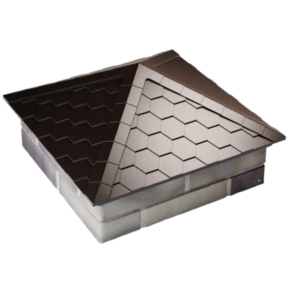 Колпак Zking Эверест Коричневый на столб 2х2 кирпича (535х535мм) Гулькевичи фото