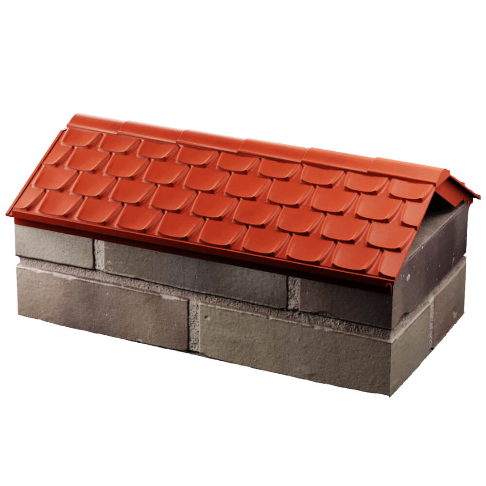 Парапет Zking Эльбрус Красный с посадкой на 1 кирпич (255мм) в Гулькевичах фото