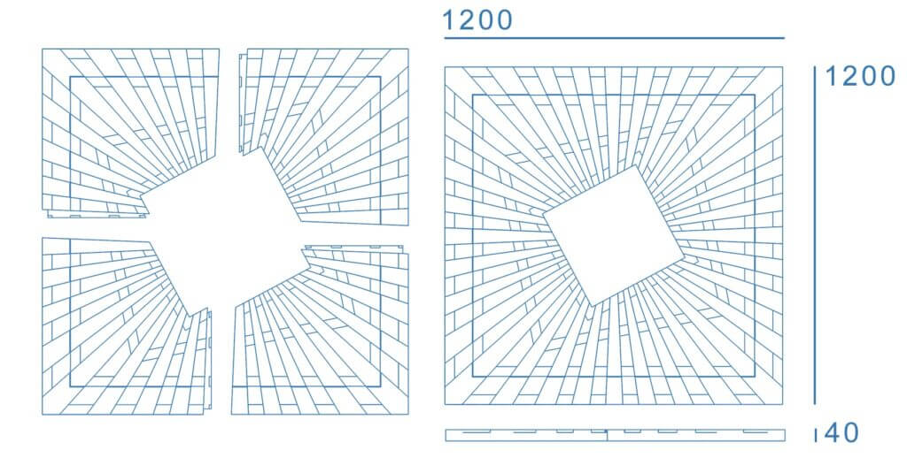 Приствольная решетка для дерева ZKING ATMOSPHERE 1.2х1.2м Черная в Гулькевичах фото