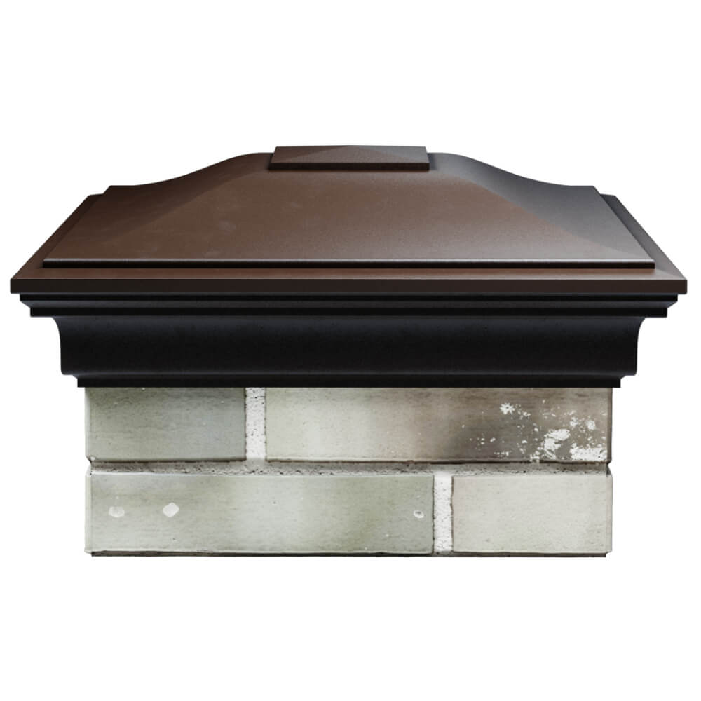 Колпак Zking Монблан Коричневый на столб 1.5х1.5 кирпича (385х385мм) Гулькевичи фото