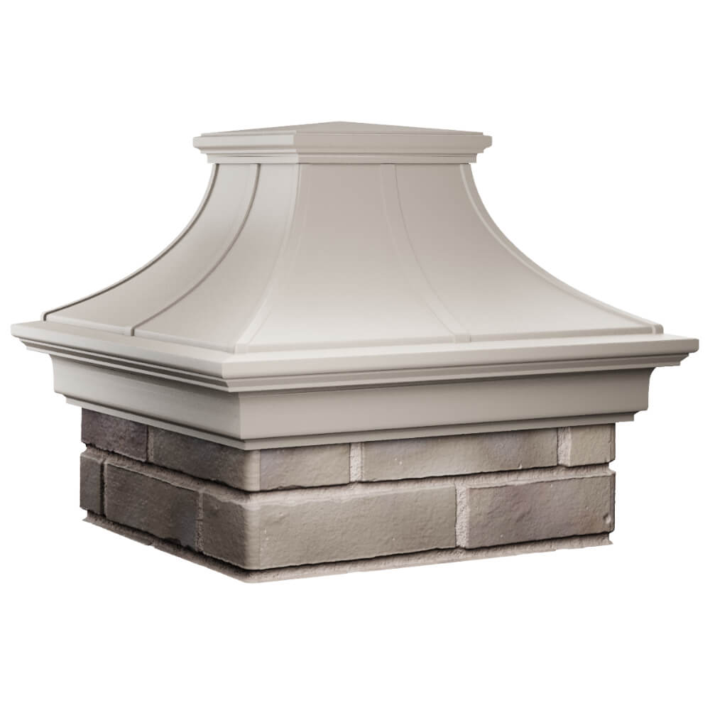 Колпак Zking Монблан Премиум Бежевый на столб 1.5х1.5 кирпича (385х385мм) в Гулькевичах фото