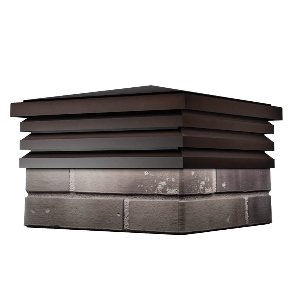 Колпак Zking Бона ХайТек Коричневый на столб 1.5х1.5 кирпича (385х385мм) в Гулькевичах фото