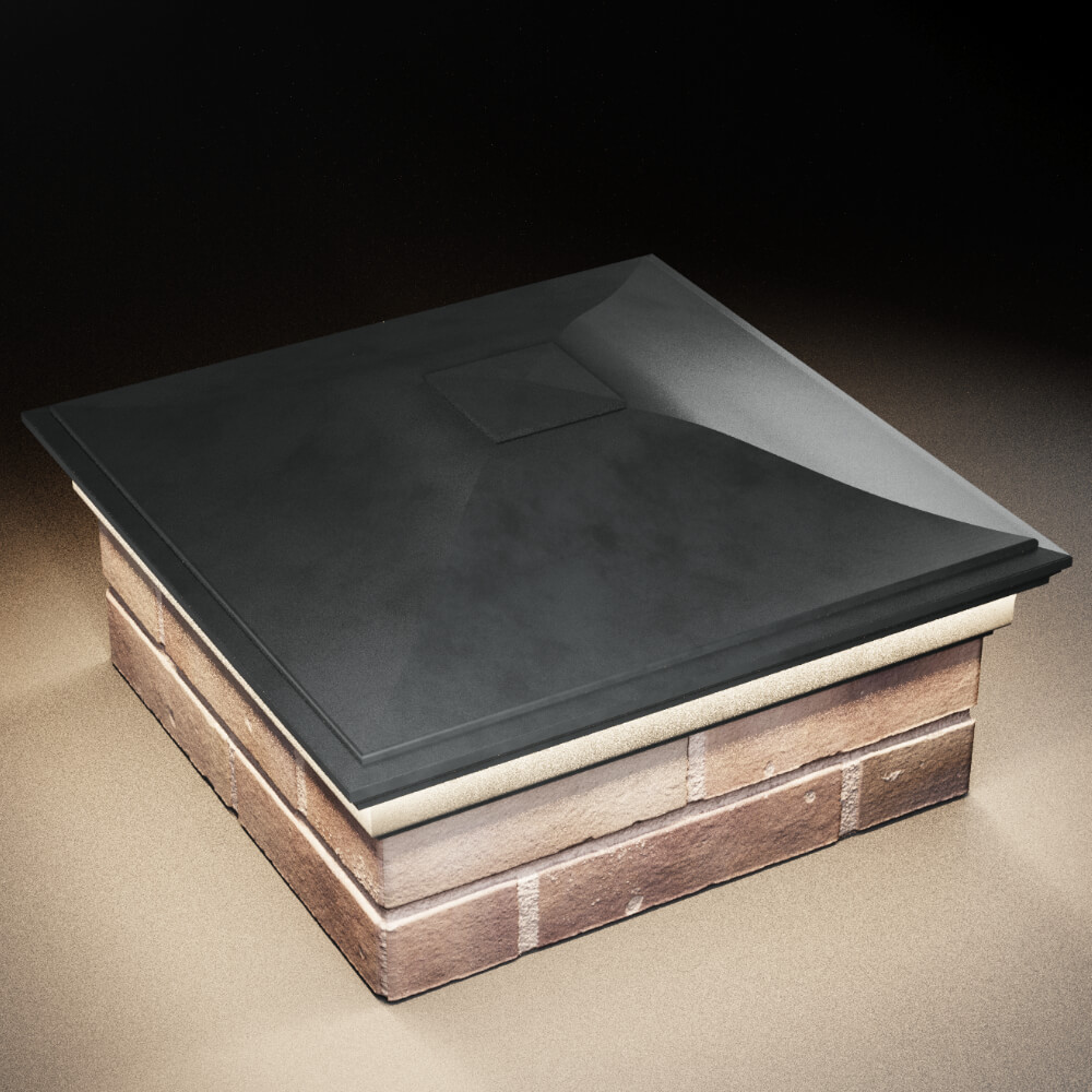 Колпак Zking Монблан Серый на столб 2х2 кирпича (515х515мм) c подсветкой в Гулькевичах фото