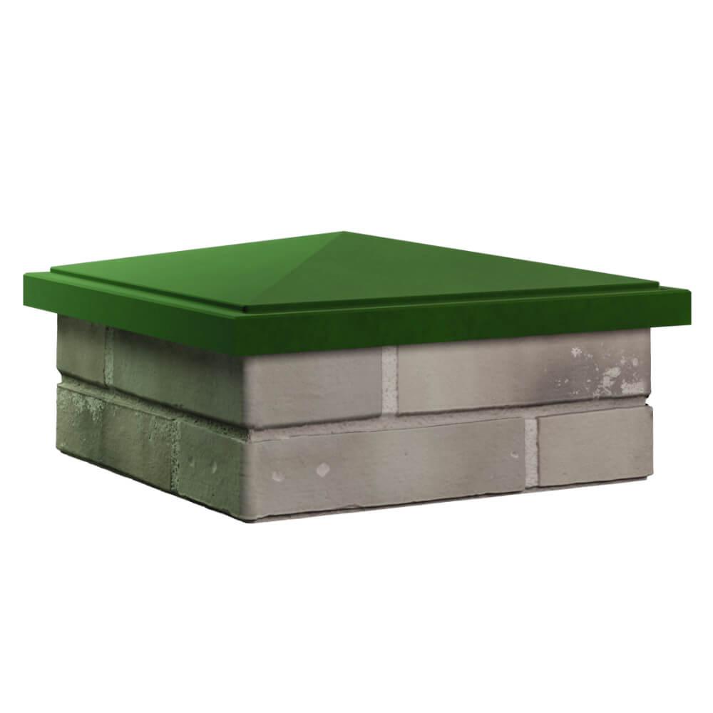 Колпак Zking БонаМоно Зеленый на столб 1.5х1.5 кирпича (385х385, 400х400мм) в Гулькевичах фото