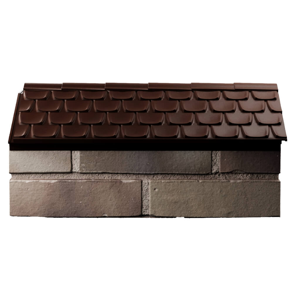 Парапет Zking Эльбрус Коричневый с посадкой на 1 кирпич (255мм) в Гулькевичах фото