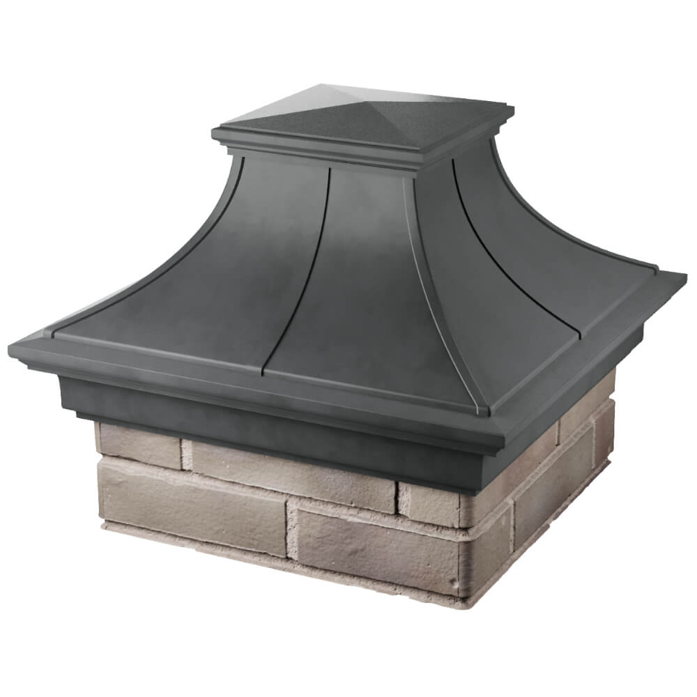 Колпак Zking Монблан Премиум Серый на столб 1.5х1.5 кирпича (385х385мм) в Гулькевичах фото