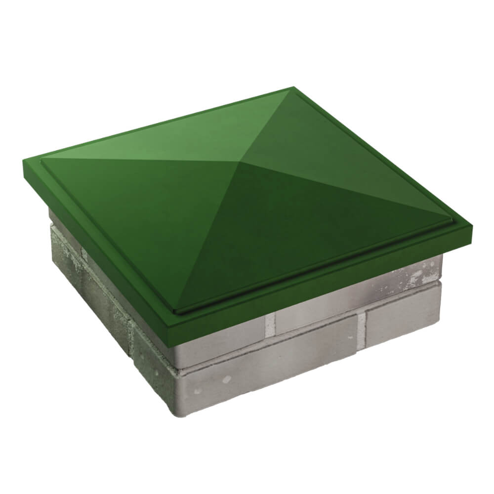 Колпак Zking БонаМоно Зеленый на столб 1.5х1.5 кирпича (385х385, 400х400мм) в Гулькевичах фото