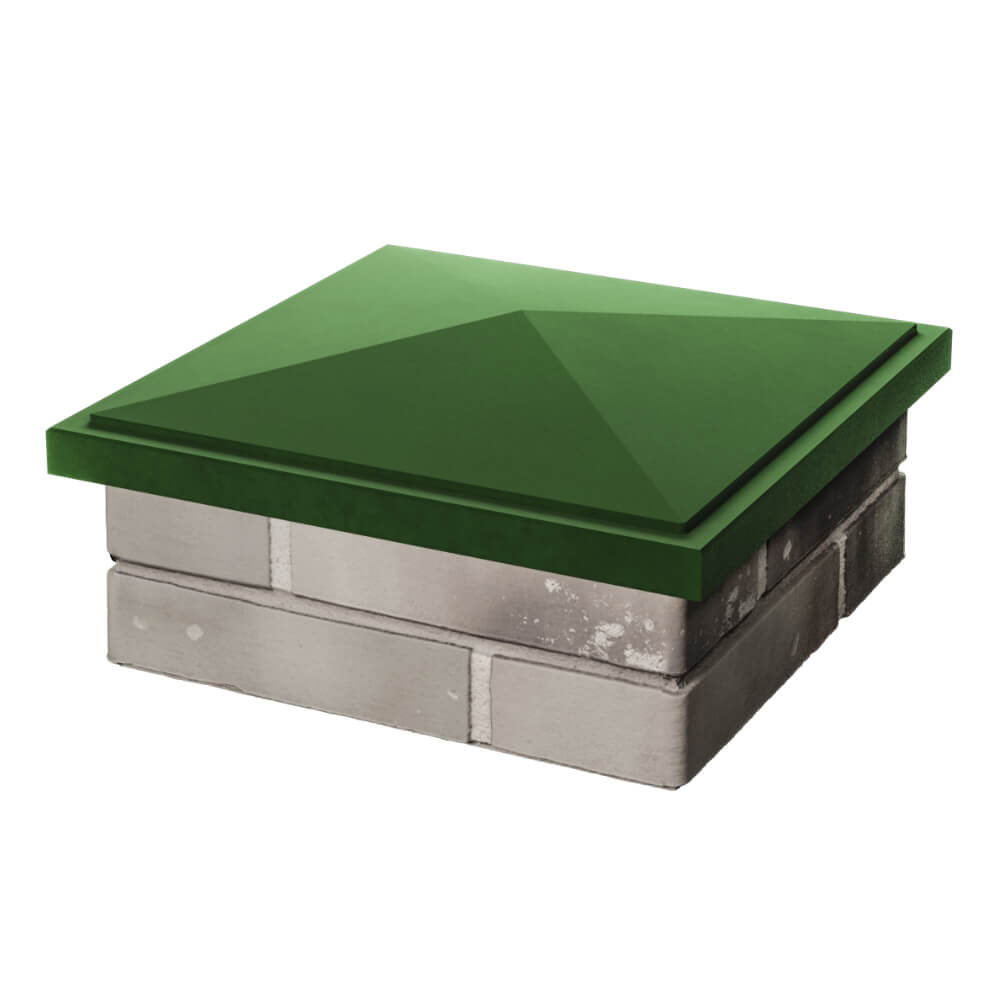 Колпак Zking БонаМоно Зеленый на столб 1.5х1.5 кирпича (385х385, 400х400мм) в Гулькевичах фото