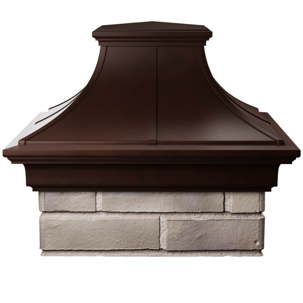 Колпак Zking Монблан Премиум Коричневый на столб 1.5х1.5 кирпича (385х385мм) Гулькевичи фото