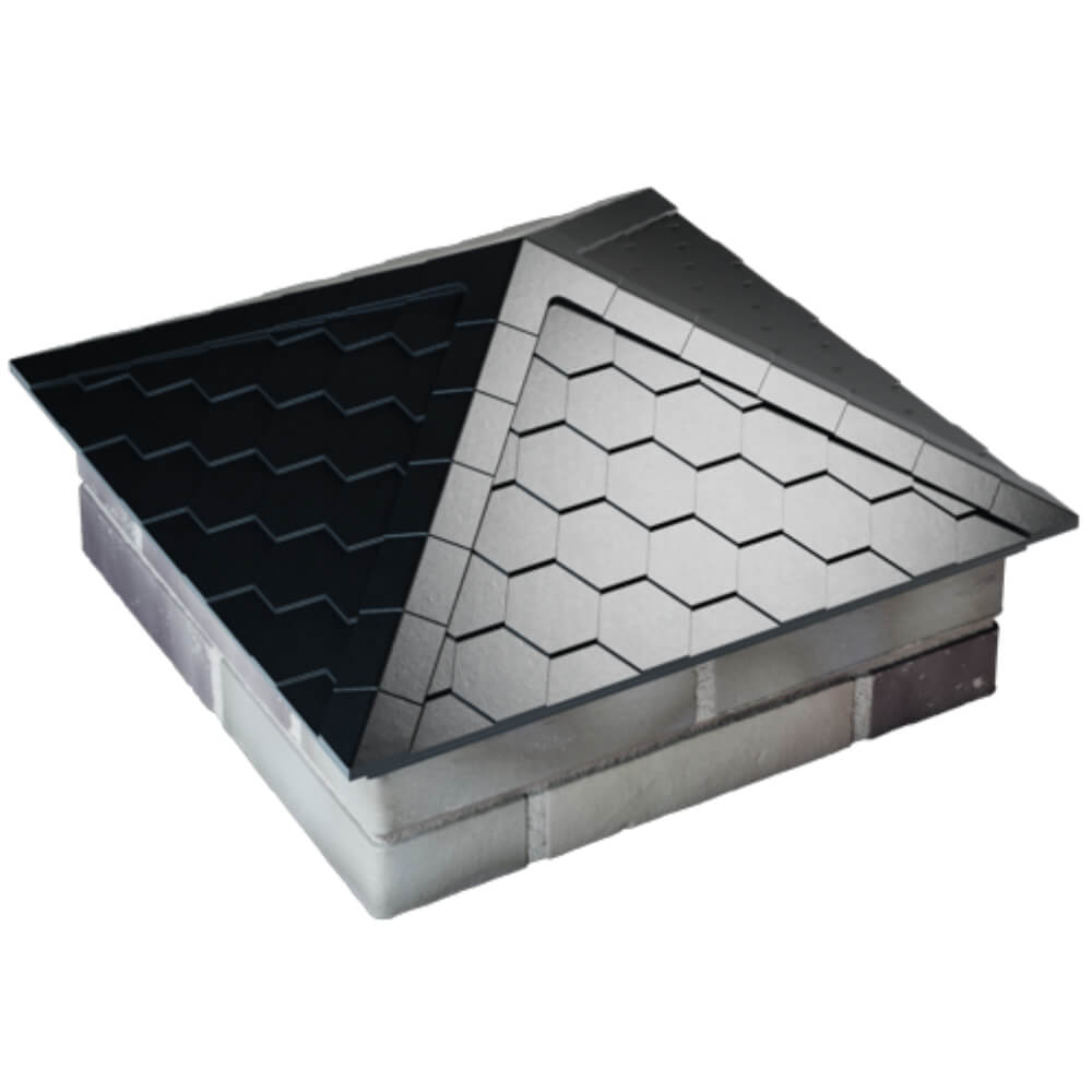 Колпак Zking Эверест Черный на столб 2х2 кирпича (535х535мм) Гулькевичи фото