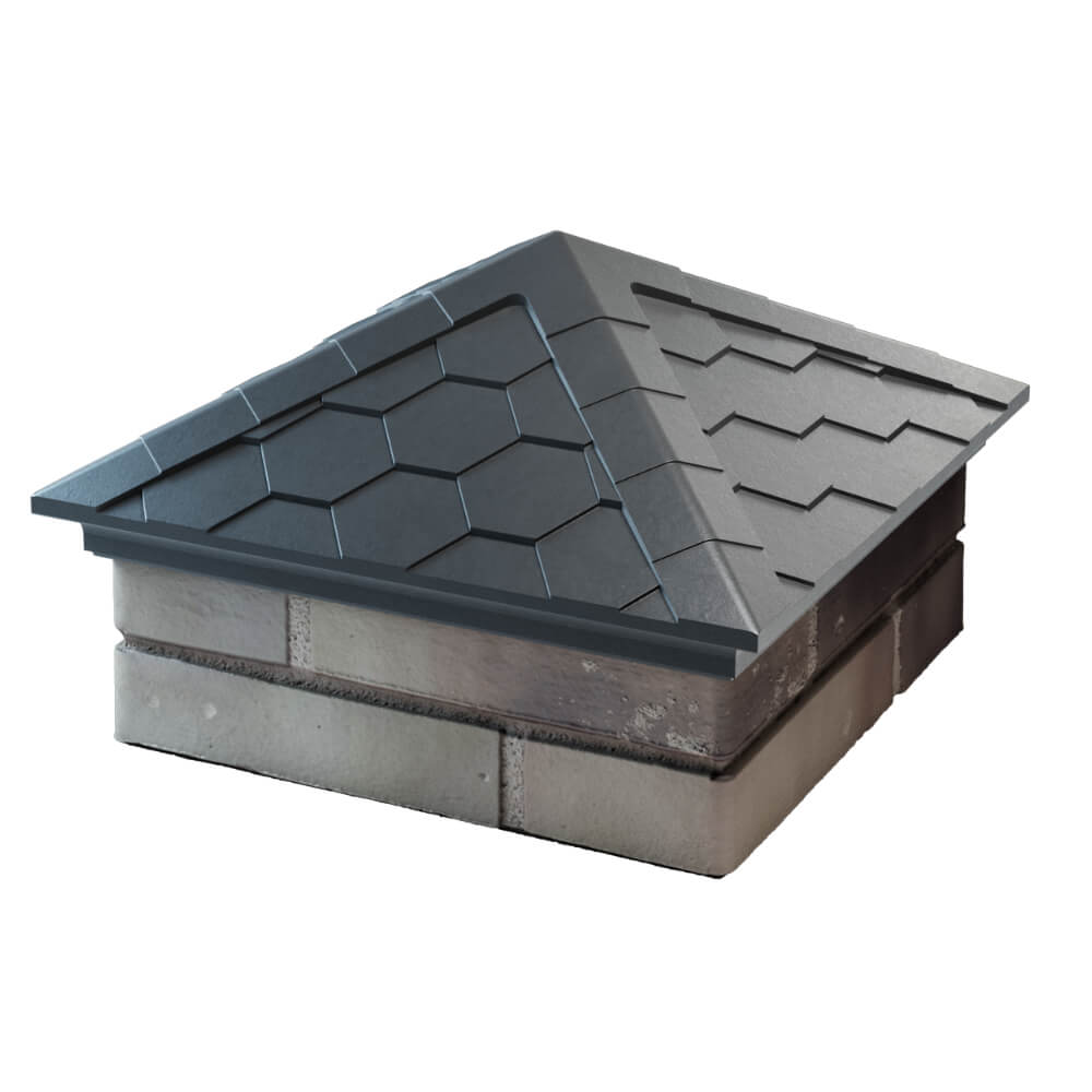 Колпак Zking Эверест Серый на столб 1.5х1.5 кирпича (390х390мм) в Гулькевичах фото