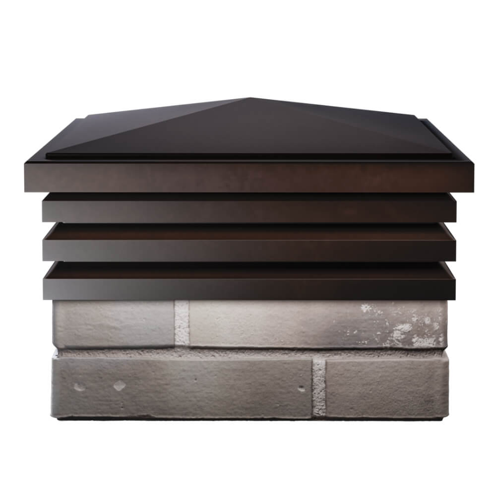 Колпак Zking Бона ХайТек Коричневый на столб 1.5х1.5 кирпича (385х385мм) Гулькевичи фото