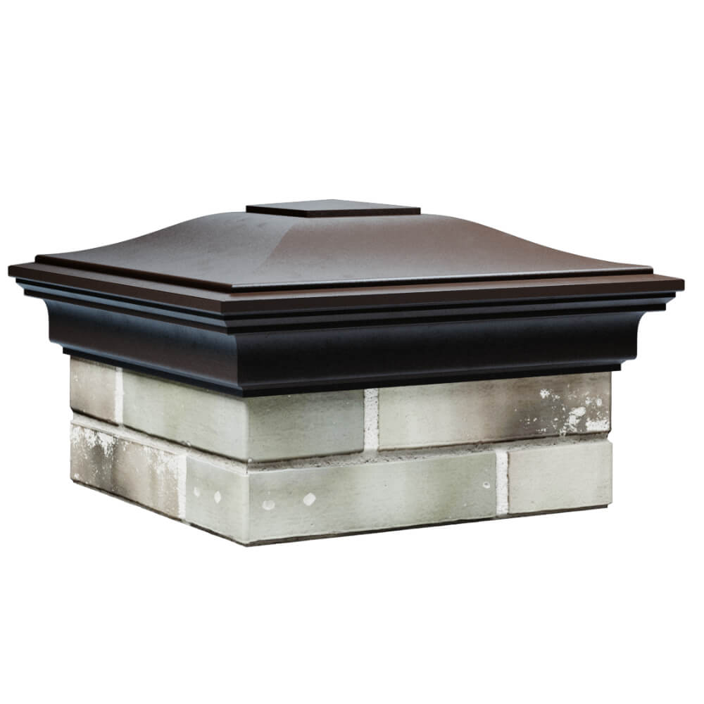 Колпак Zking Монблан Коричневый на столб 1.5х1.5 кирпича (385х385мм) в Гулькевичах фото