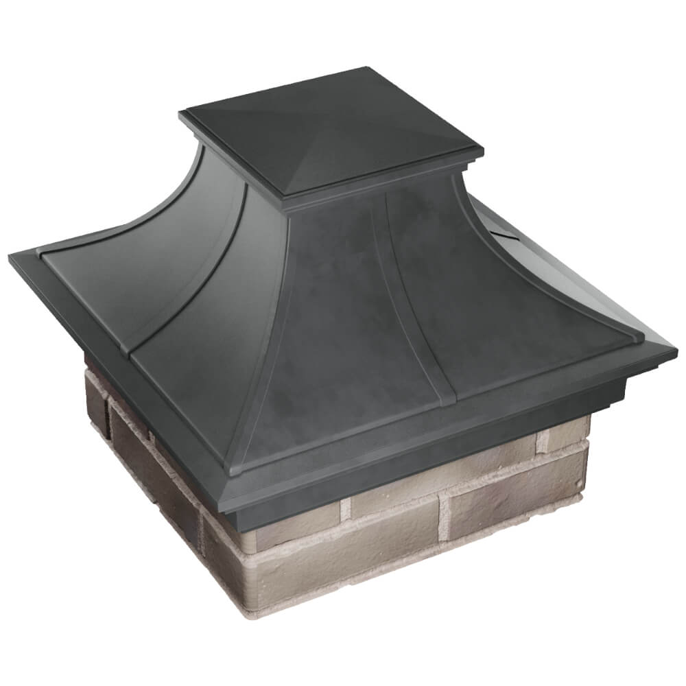 Колпак Zking Монблан Премиум Серый на столб 1.5х1.5 кирпича (385х385мм) в Гулькевичах фото