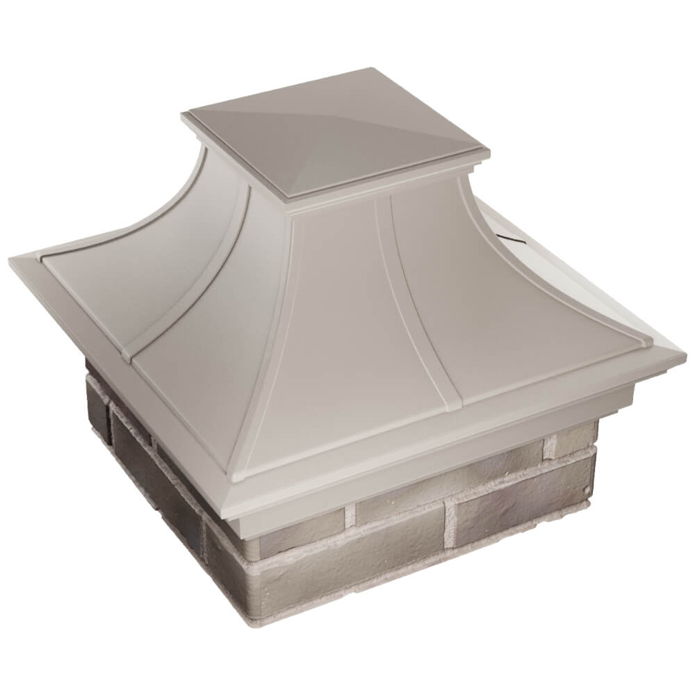 Колпак Zking Монблан Премиум Бежевый на столб 1.5х1.5 кирпича (385х385мм) в Гулькевичах фото